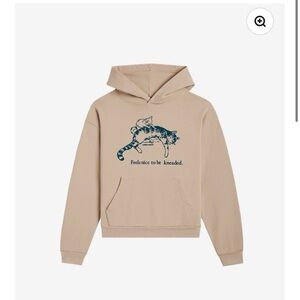 Lonely Ghost Cat Print Hoodie